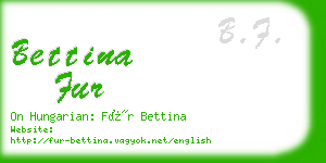 bettina fur business card